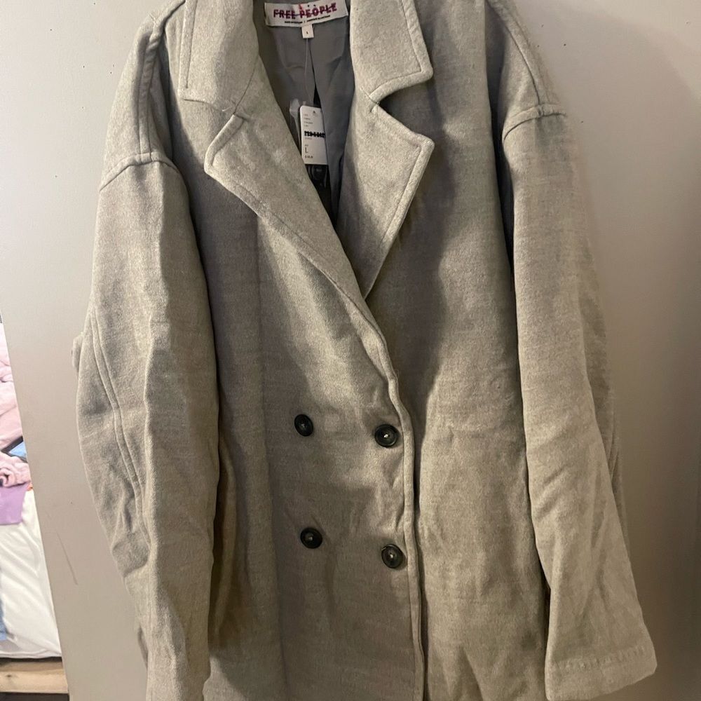 FREE PEOPLE LARGE HANNAH SUPER SOFT BLAZER OREGANO - Picture 4 of 4